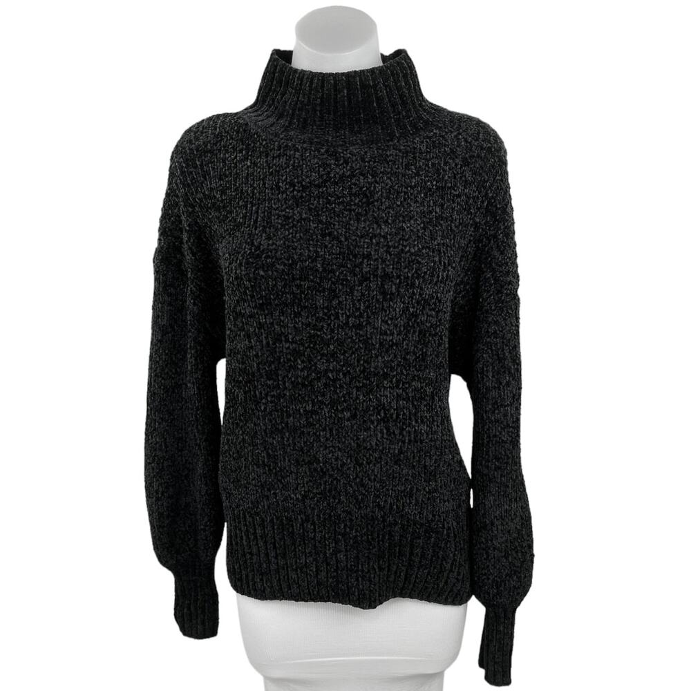 Cynthia Rowley Women's Pullover Black Turtleneck Long Sleeves Sweater Top Size S